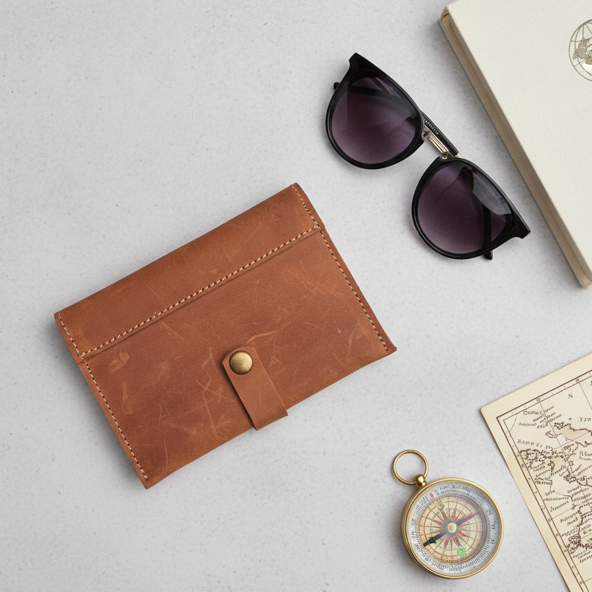 Leather Travel Wallet / Passport holder